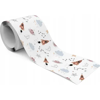 Fototapeta Dekorativní Bordura Bordura pro děti RAKETY Vesmír Hvězdy Planety