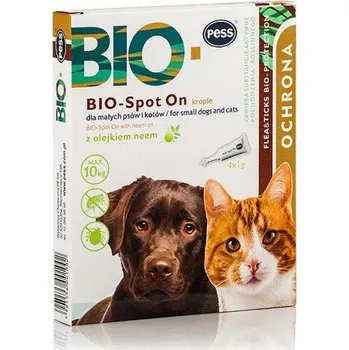 Antiparazitikum pro psa PESS BIO SPOT ON KAPKY PROTI BLECHÁM A KLÍŠŤATŮM PRO PSA KOČKU DO 10 KG s olejem