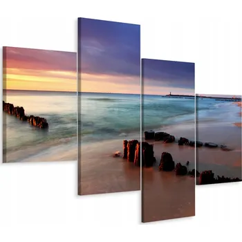 Obraz Vícedílný obraz pláž Moře Nebe 3D 80x50