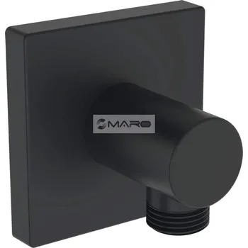 Stěnový vývod Hansa Vývod sprchový, stěnový s hranatou krytkou, 1/2", černá matná, 5118017033