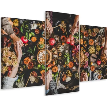 Obraz Čtyřdílný obraz Setkání rodiny u jídla 180x120