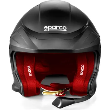 Helma na motorku Sparco helma FLUX RJ-i, s interkomem a homologací FIA, barva: černo-červená, velikost: L