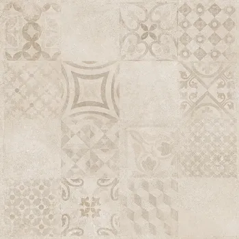 Dlažba Betonico - dlaždice rektifikovaná 59,8x59,8 béžová s dekorem, tl. 9 mm DAK62797