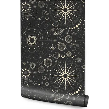 Fototapeta Dekorativní tapeta PLANETY Znamení Zvěrokruhu Slunce Boho