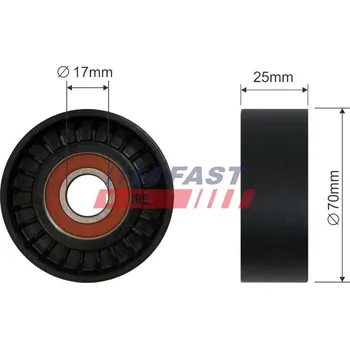 Napínací kladka, žebrovaný klínovy řemen FAST FT44551