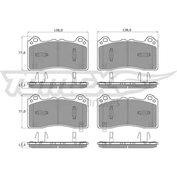 Brzdová destička Sada brzdových destiček, kotoučová brzda TOMEX Brakes 60-70