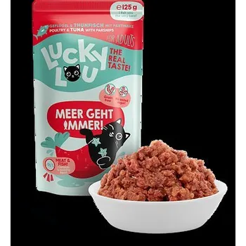Krmivo pro kočku Lucky Lou Lifestage Adult s drůbežím masem a tuňákem 125 g