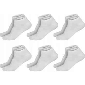 Pánské ponožky Pánské bambusové Kotníkové Ponožky Ponožky 6 párů bílé, 35-38