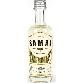 Rum SAMAI White Rum - prémiový bílý rum, 50ml, 40% , Kambodža