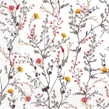 Papírový kapesník PROCOS Papírové ubrousky 33x33cm 3vrstvé podzimní květy 20ks