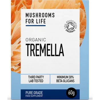 Speciální výživa Mushrooms4Life | Tremella (Rosolovka řasotvará) v prášku - 60 g pro zdraví pokožky a podporu kardiovaskulárního systému - 60 g
