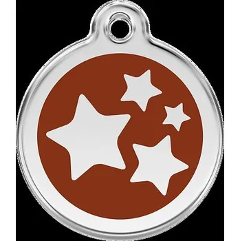 psí známka Známka Red Dingo Hvězdičky hnědá velikost známky M - 30 mm