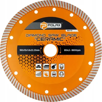 Řezný kotouč Diamantový kotouč pro řezání dlaždic Ceramic 180x10x1.8x22.23 mm Polax