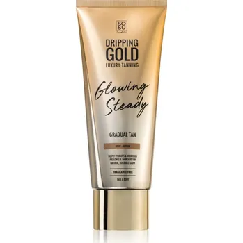 Samoopalovací přípravek Dripping Gold Glowing Steady samoopalovací krém pro postupné opálení Light - Medium 200 ml