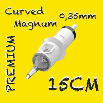 Tetovací jehla 15CM PREMIUM CARTRIDGE 0,35MM CURVED MAGNUM 1KS N2 TETOVACÍ JEHLY