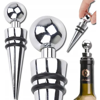 Zátka na láhev vína | Vzduchotěsná chromovaná | Pro láhve alkoholu