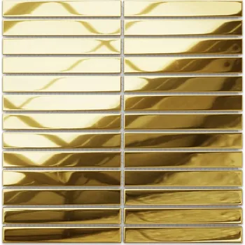 Obklad Skleněná mozaika Szklane Mozaiki 30 x 29,6 cm, odstíny žluté a zlaté