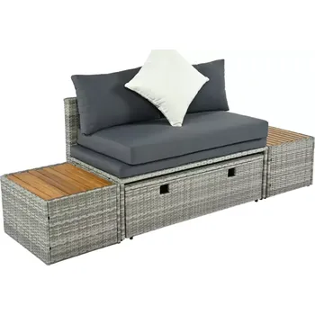 Zahradní stůl Zahradní ratanový set DEBRA, šedá - doprava zdarma - SLEVA 3% s kodem radost25