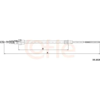 Lanko parkovací brzdy Tažné lanko, parkovací brzda COFLE 92.19.102E