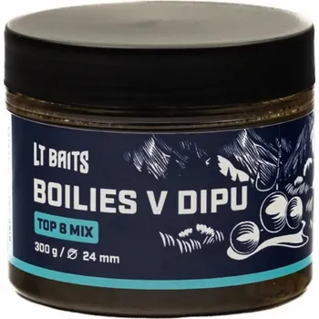 Nástraha LT Baits Dipované boilies TOP 8 mix 24 mm 300g