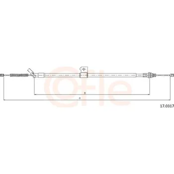 Lanko parkovací brzdy Tažné lanko, parkovací brzda COFLE 17.0317