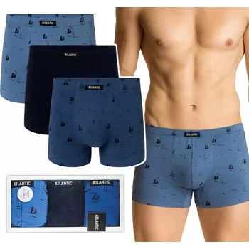 Boxerky ATLANTIC 3MH-049 pánské boxerky šortky 3-BALENÍ - M