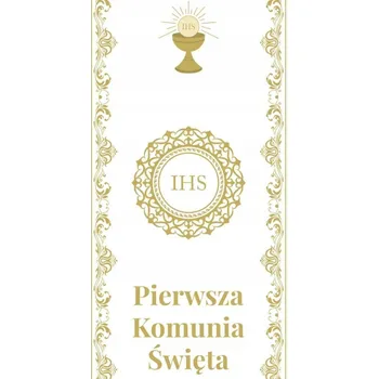 ubrus Organzový běhoun na stůl ke svatému přijímání s potiskem 35 cm - 5 m