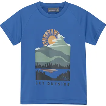 Chlapecké tričko s krátkým rukávem COLOR KIDS-Boys T-shirt W. Print - S/S-7556-Campanula Modrá 140