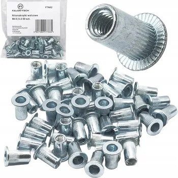 Matice Nýtovací matice válcové M4 Falon Tech 50 ks, rozsah 0,5-2,0 mm