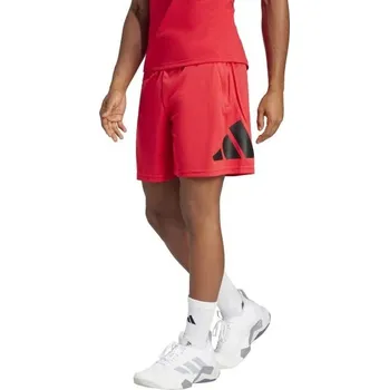 Pánské kraťasy Pánské šortky adidas TRAIN ESSENTIALS LOGO SHORTS L7 Červená, Černá