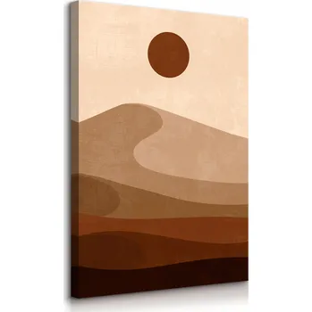 Obraz OBRAZ DO LOŽNICE POUŠŤ KRAJINA ABSTRAKCE ZÁPAD SLUNCE BOHO 70x100