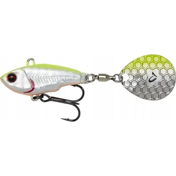 Umělá nástraha Rotační třpytka Savage Gear Fat Tail Spin, barva lemon back flash, 6,5 cm, 16 g