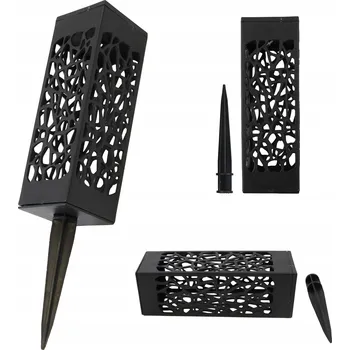 Venkovní osvětlení SOLÁRNÍ LAMPA AŽUROVÁ DEKORATIVNÍ LED 30cm do zahrady, ozdobná zapichovací lucerna