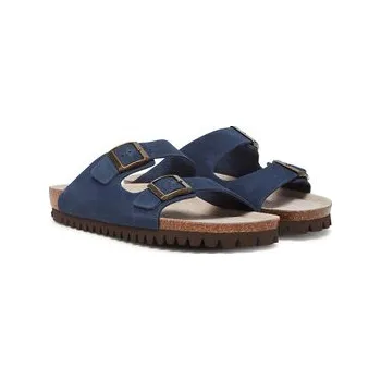 Dámská obuv Nazouváky Genuins Hawaii Velour G106239 Tmavomodrá 44