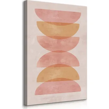 Obraz VELKÝ OBRAZ DO LOŽNICE RŮŽOVÉ KAMENY AKVARELY STYL BOHO 40x50