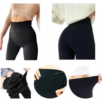 Dámské legíny Legíny Legíny zateplené kožešinou Tlusté Teplé Bambusové Pohodlné vel. XXL