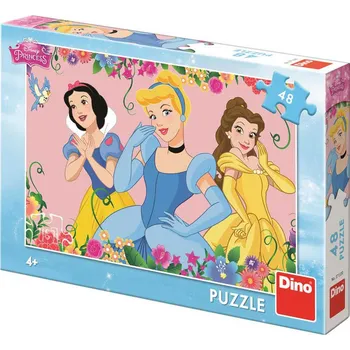 DINO Puzzle Disney Rozkvetlé Princezny 48 dílků 26x18cm skládačka v krabici | 246343