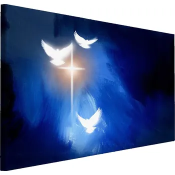 Obraz Obraz Canvas kříž Světlo Abstrakce Ptáci 70x50