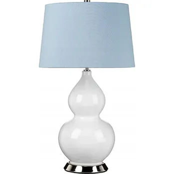 Lampička Stolní lampa Elstead Isla bílá, modrá 60 W
