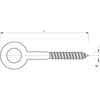 Vrut Lešenářský vrut s okem 12 x 90 mm Zn