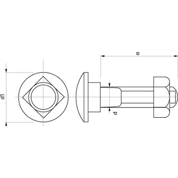 Šroub Šroub vratový 6 x 25 mm Zn