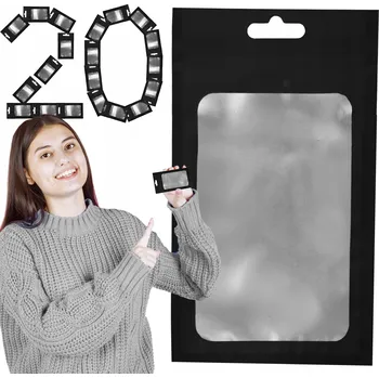 Obraz Sada: 20x malý zip sáček se strunovým uzávěrem 9 Cm x 16 cm, barevný