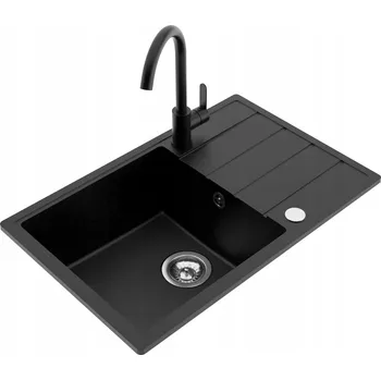 Granitový dřez Jednokomorový dřez Milo METRO granit černý