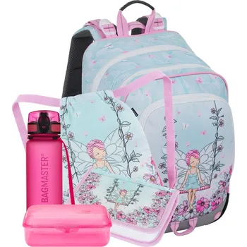 Set školních potřeb ALFA 25 A velký školní set pro prvňáčky – víla (batoh + penál + sáček + lahev + box), Bagmaster