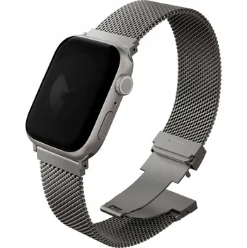 Řemínek na hodinky Řemínek pro Apple Watch UNIQ Dante Pro Titanový Stříbrný