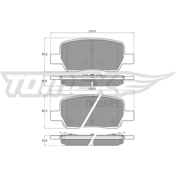Brzdová destička Sada brzdových destiček, kotoučová brzda TOMEX TX 60-19