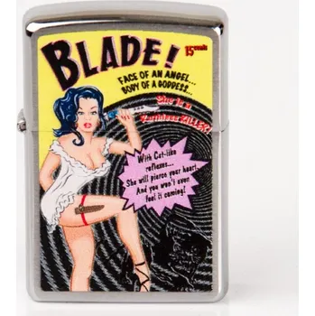 ZIPPO chrom gebürstet color "Blade"