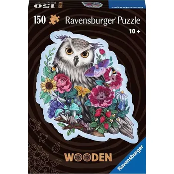 Puzzle RAVENSBURGER DŘEVO Puzzle 150 dílků Tajemná sova 27x20cm skládačka | 269631