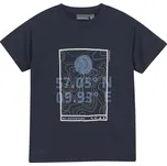 Chlapecké tričko s krátkým rukávem COLOR KIDS-Boys T-shirt W. Print - S/S-7850-Total Eclipse Černá 164