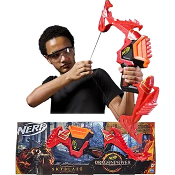 Dětská zbraň Luk Nerf Dragonpower Skyblaze F0809 71 cm červený se šípy